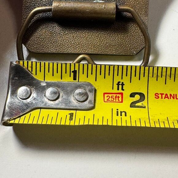 Vintage GRT Record Label 1970s Good Vibes Brass Tone Belt Buckle MINT RARE - Picture 4 of 5